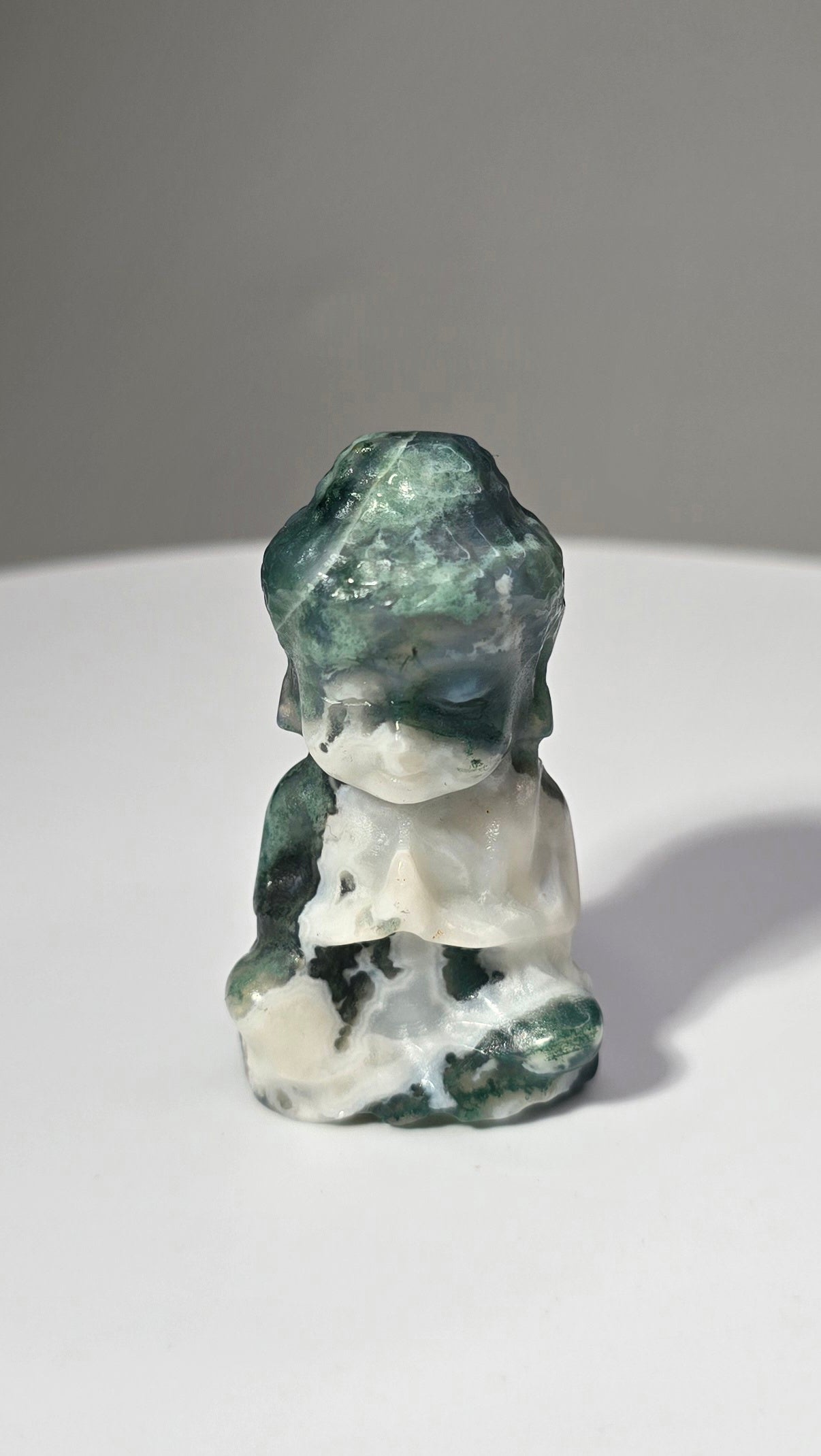 Moss Agate Buddha