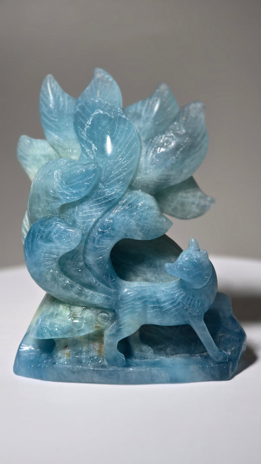 Aquamarine Nine Tail Fox (Kitsune)