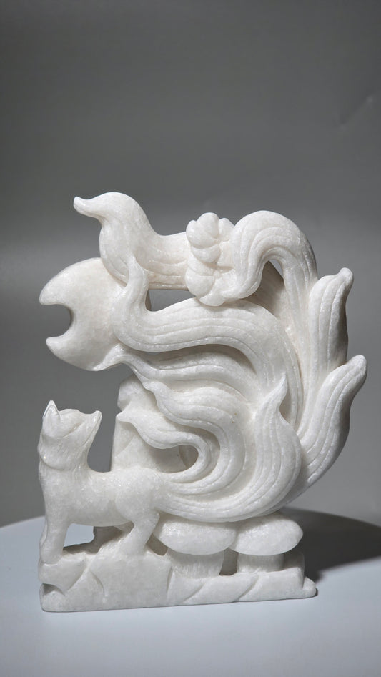 White Jade Nine Tail Fox (Kitsune)