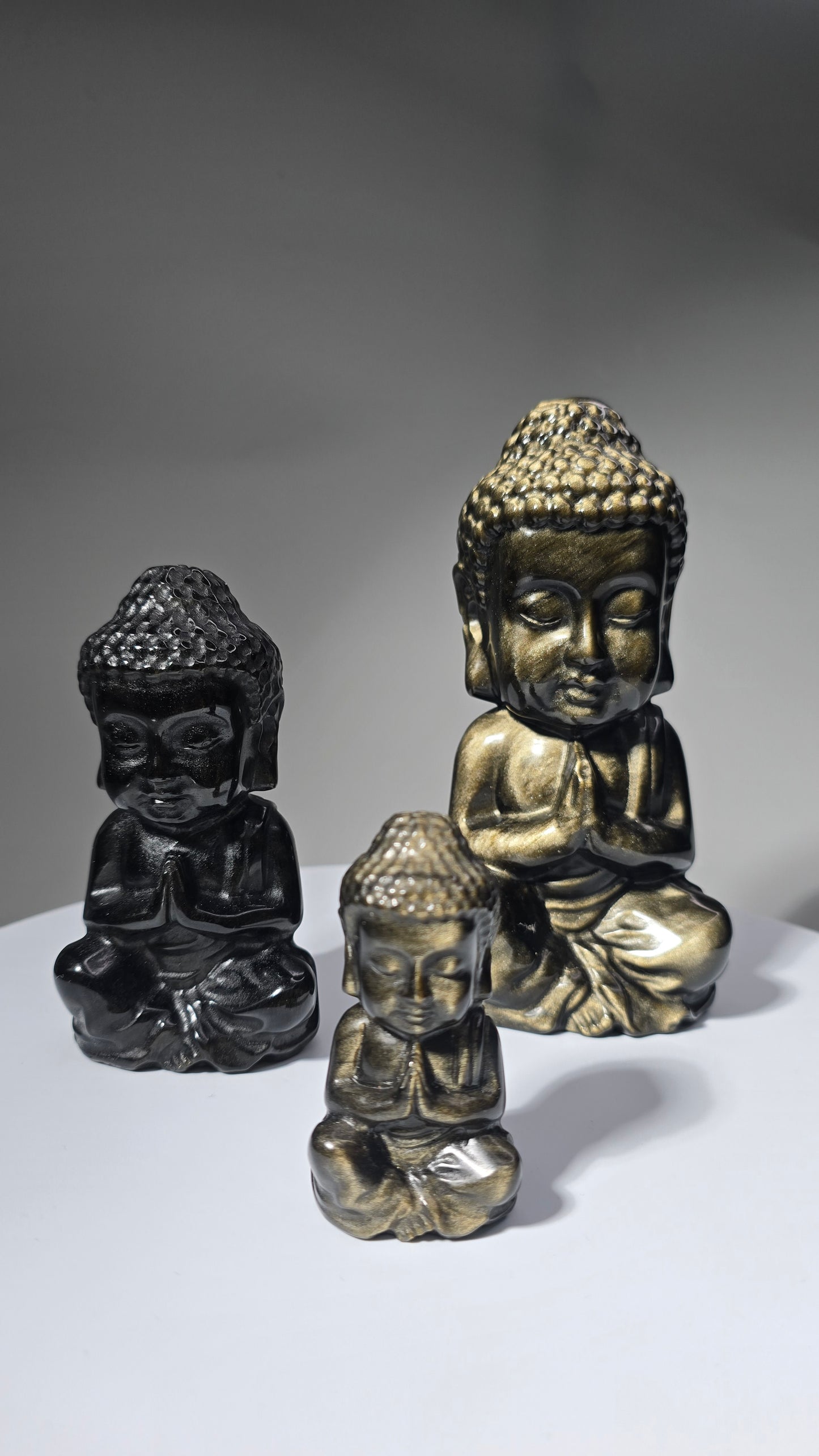 Gold Sheen Obsidian Buddha