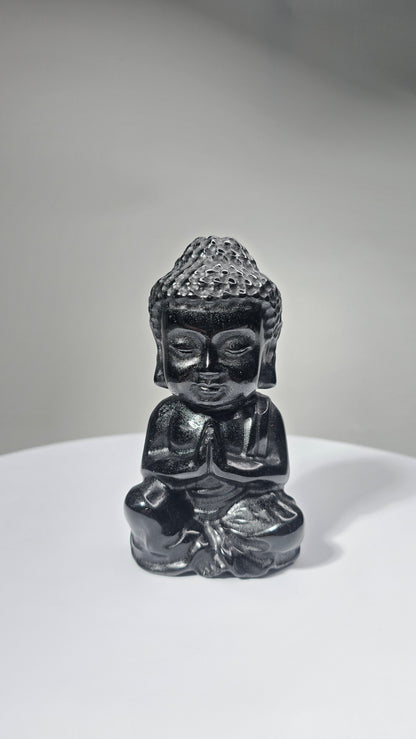Black Obsidian Buddha