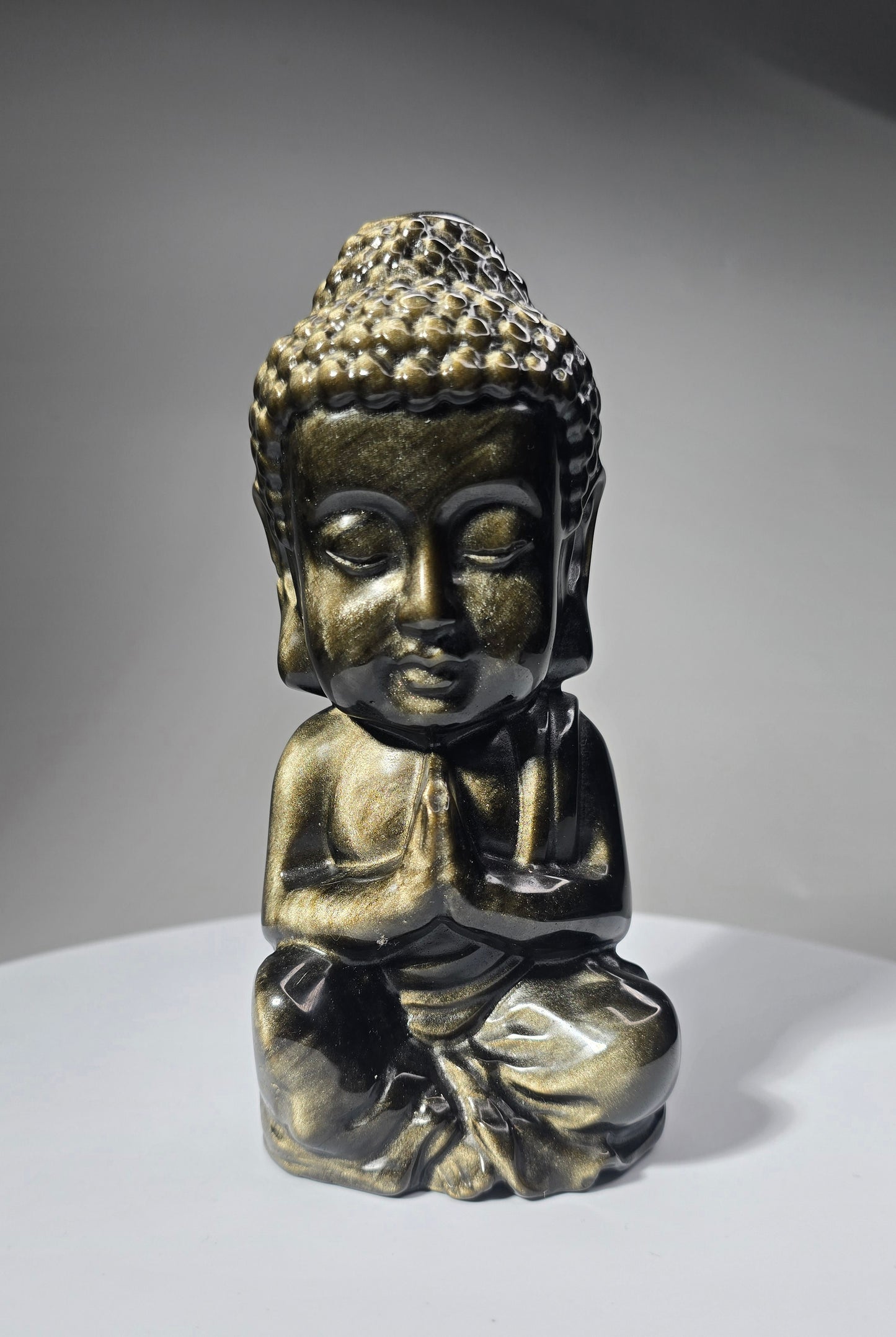 Gold Sheen Obsidian Buddha