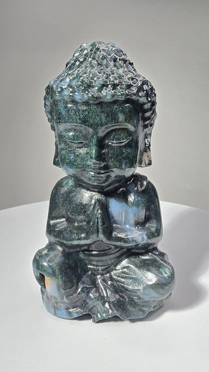 Moss Agate Buddha