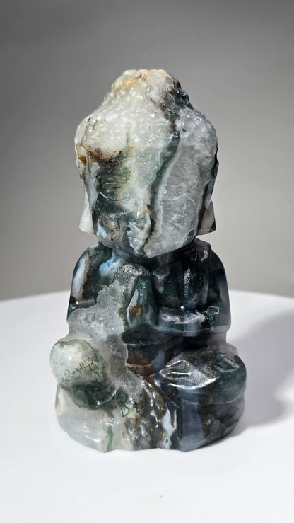 Moss Agate Buddha Style 2