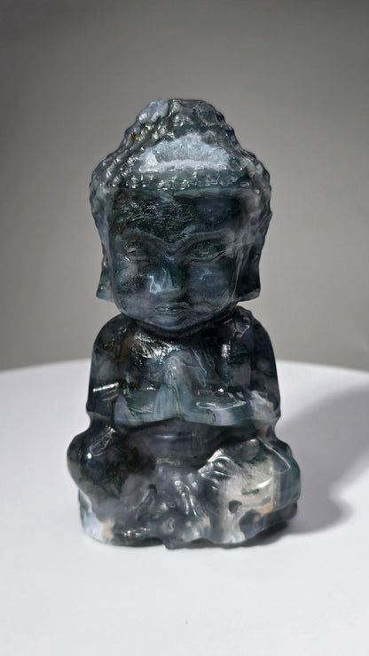 Moss Agate Buddha