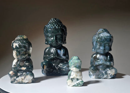 Moss Agate Buddha