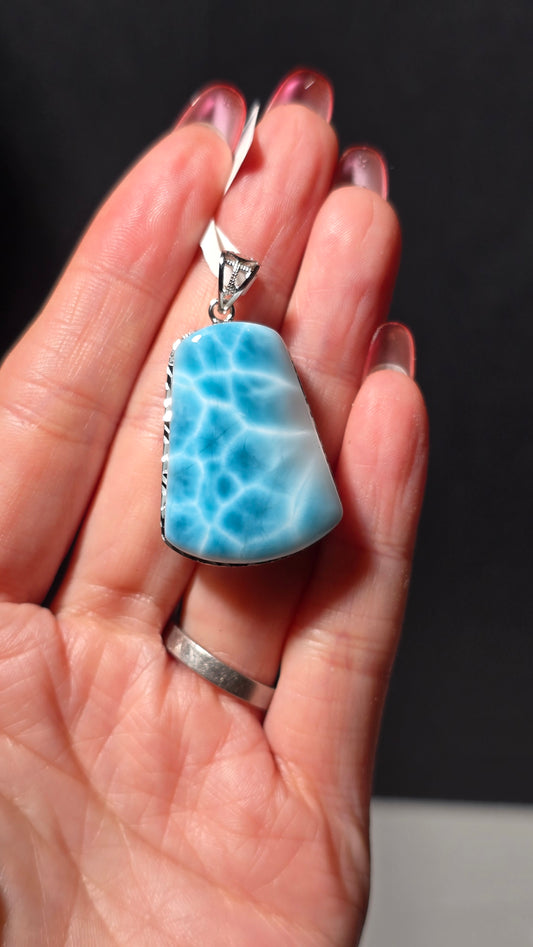 HQ Larimar Pendant from the Dominican republic