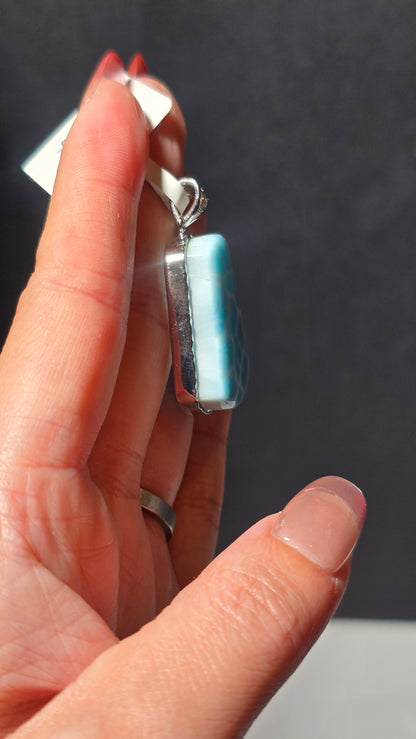 HQ Larimar Pendant from the Dominican republic