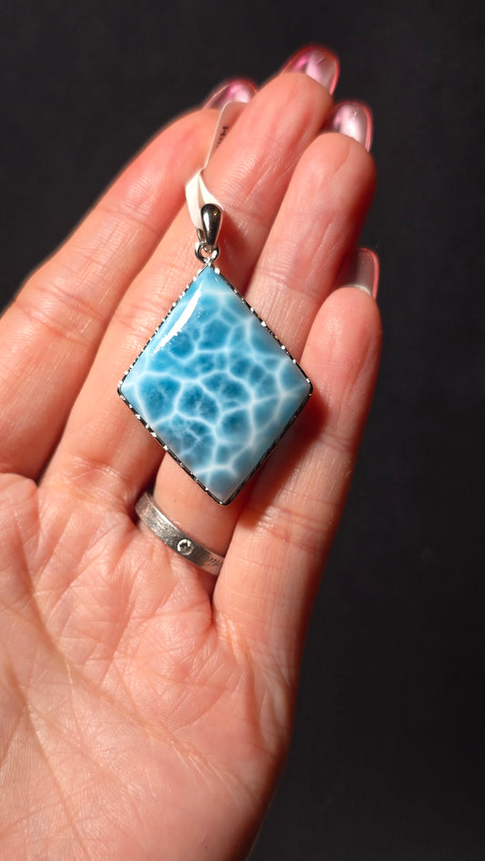 HQ Larimar Pendant from the Dominican republic