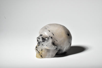 Quartz Skull with Tourmaline Inclusions