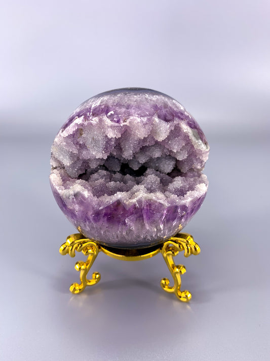 Amethyst agate natural Druzy Sphere