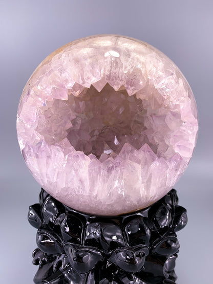 Amethyst agate natural Sphere with stand