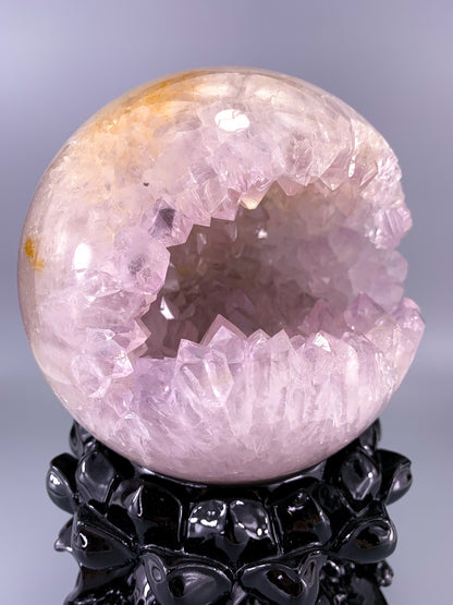 Amethyst agate natural Sphere with stand