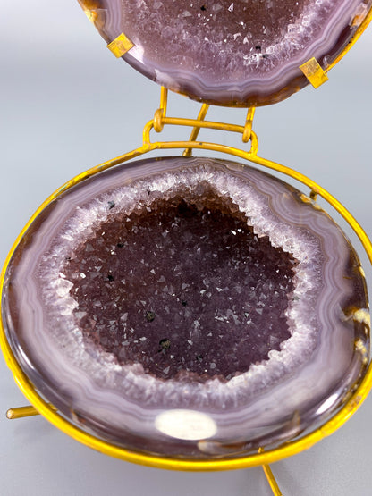 Agate natural geode Jewellery box