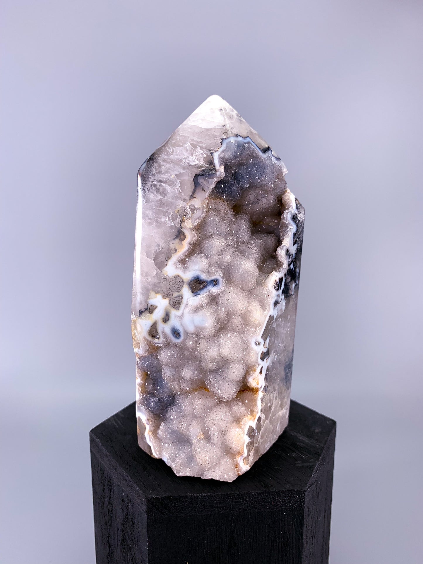 Agate Sugar Druzy Quartz Geode Tower