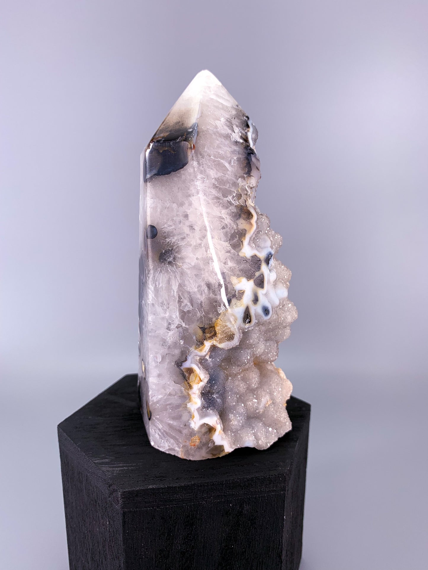 Agate Sugar Druzy Quartz Geode Tower