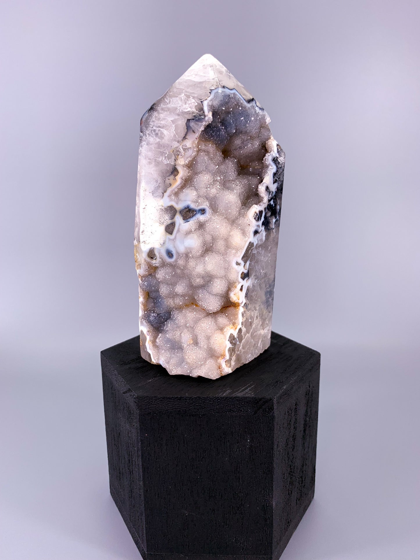 Agate Sugar Druzy Quartz Geode Tower