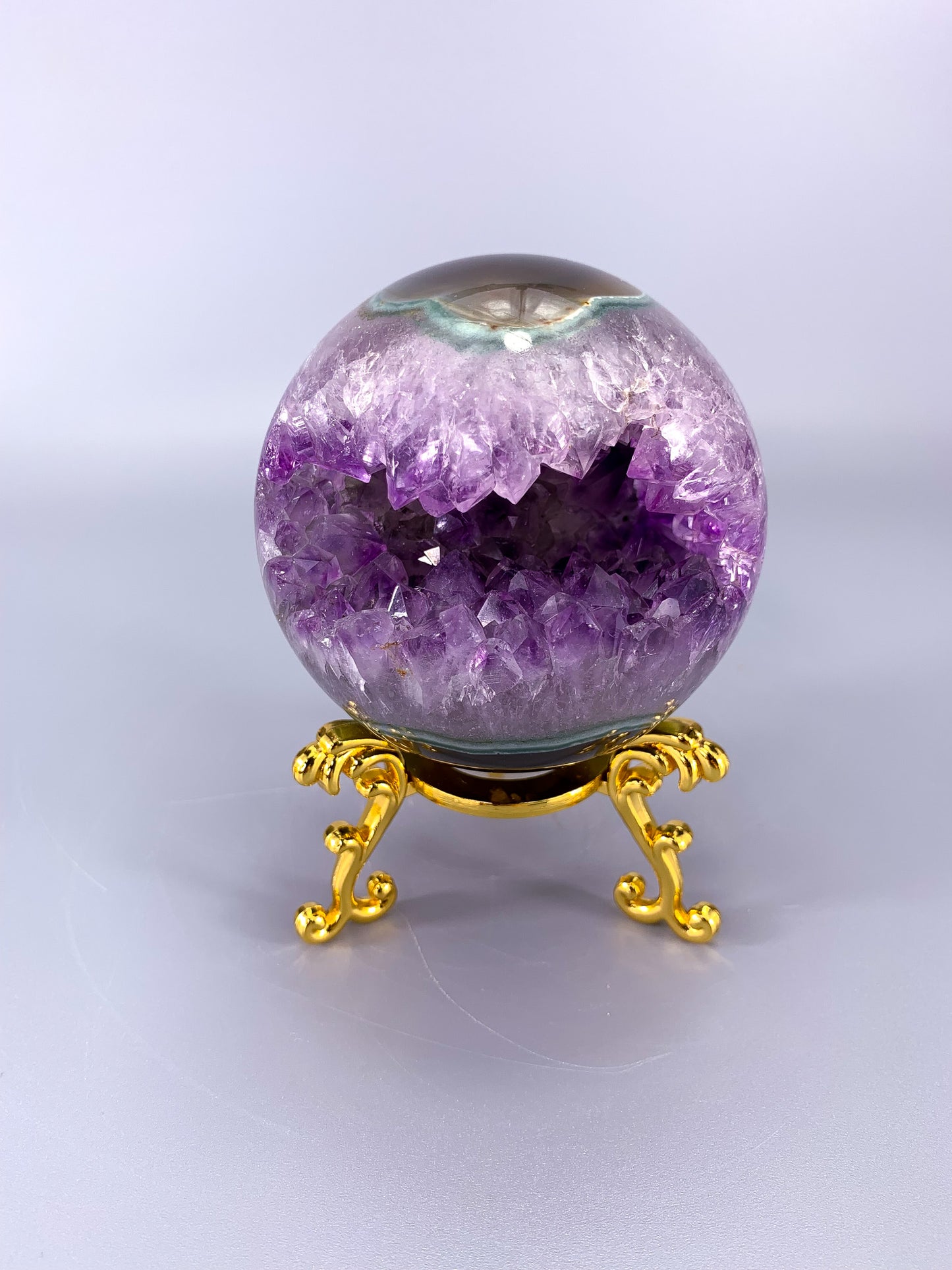 Amethyst agate geode Sphere