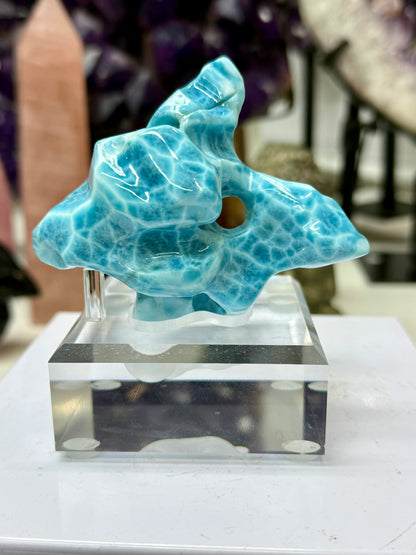 High quality Larimar freeform from the Dominican republic