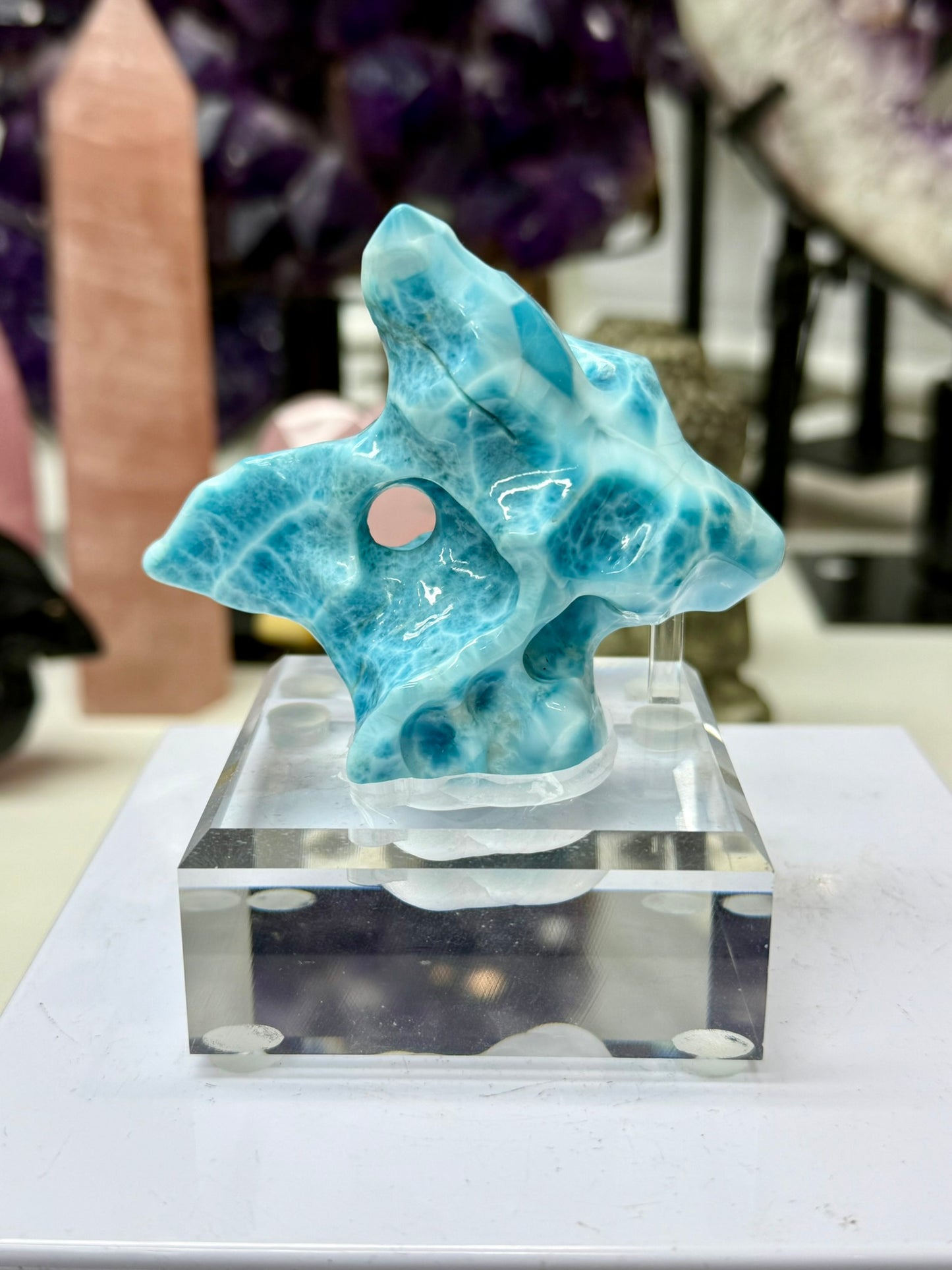 High quality Larimar freeform from the Dominican republic