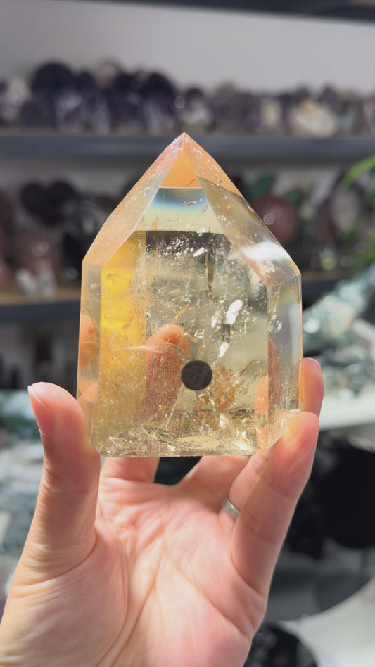 HQ Natural Citrine Tower from Brazil