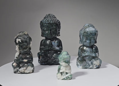 Moss Agate Buddha
