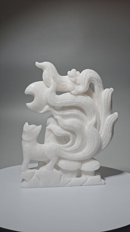 White Jade Nine Tail Fox (Kitsune)
