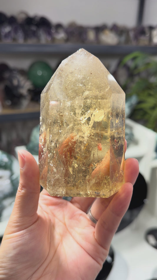 HQ Natural Citrine Tower from Brazil