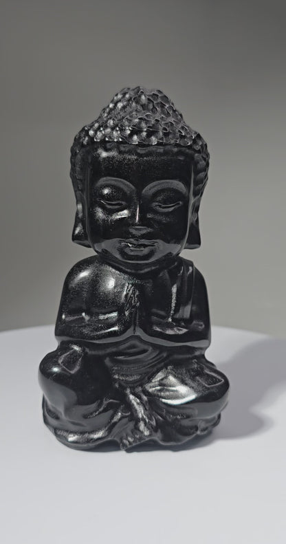 Black Obsidian Buddha