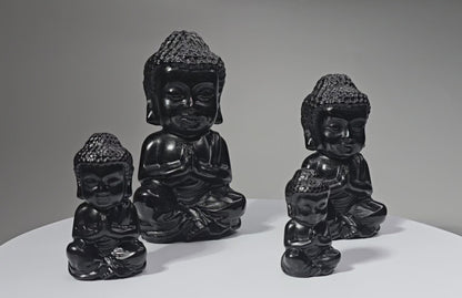Black Obsidian Buddha